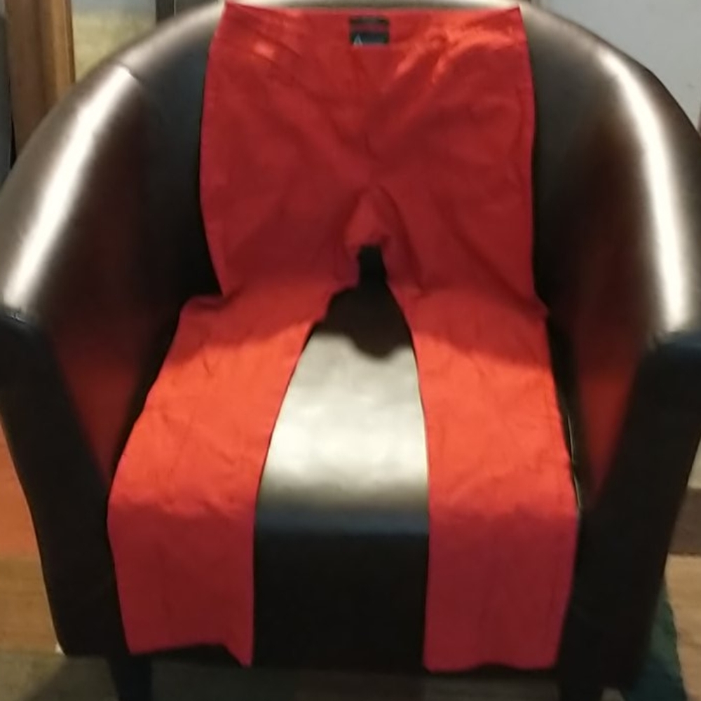 Tomato red stretchy pants